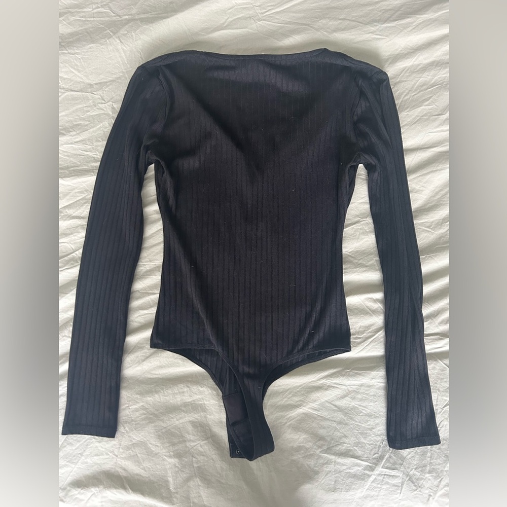 Lovers + Friends Black Ribbed Bodysuit - Picture 4 of 7